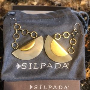 Silpada-K&R Brass/Bone earrings-NIB